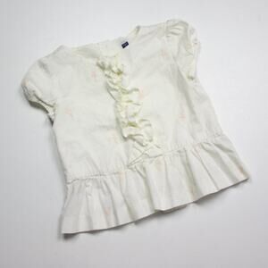 Janie and Jack Top Girls Size 2T Cream Ballerina Skirted Short Sleeve